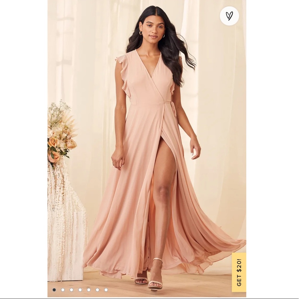 Blush Wrap Maxi Dress
